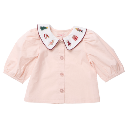 Girls Noelle Top- Nutcracker Embroidery