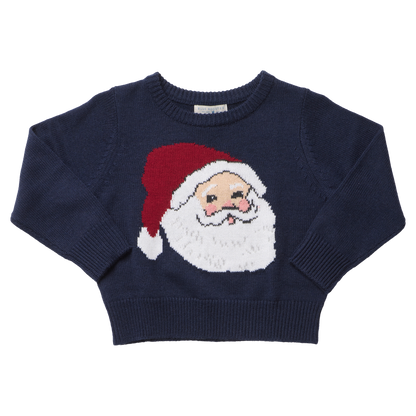 Boys Oliver Sweater- Navy Santa