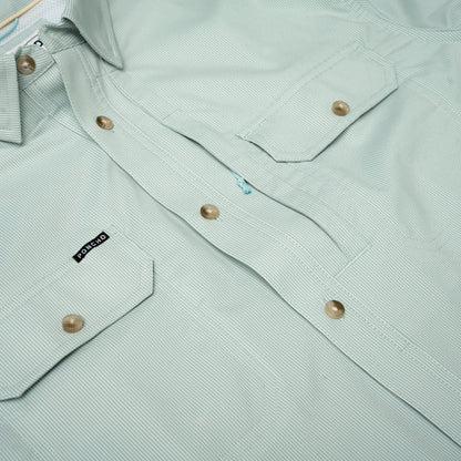 The Marsh Donkey by Poncho- Green Micro Stripe