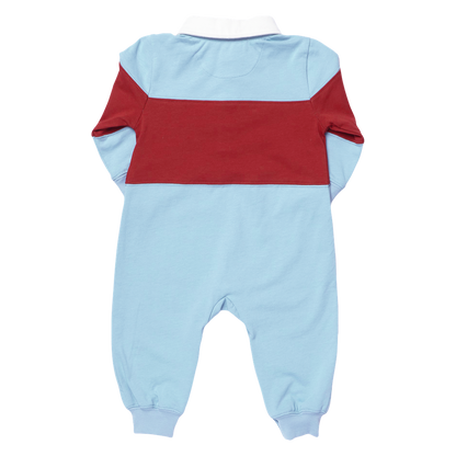Baby Boys Albert Rugby Jumper- Blue + Maroon