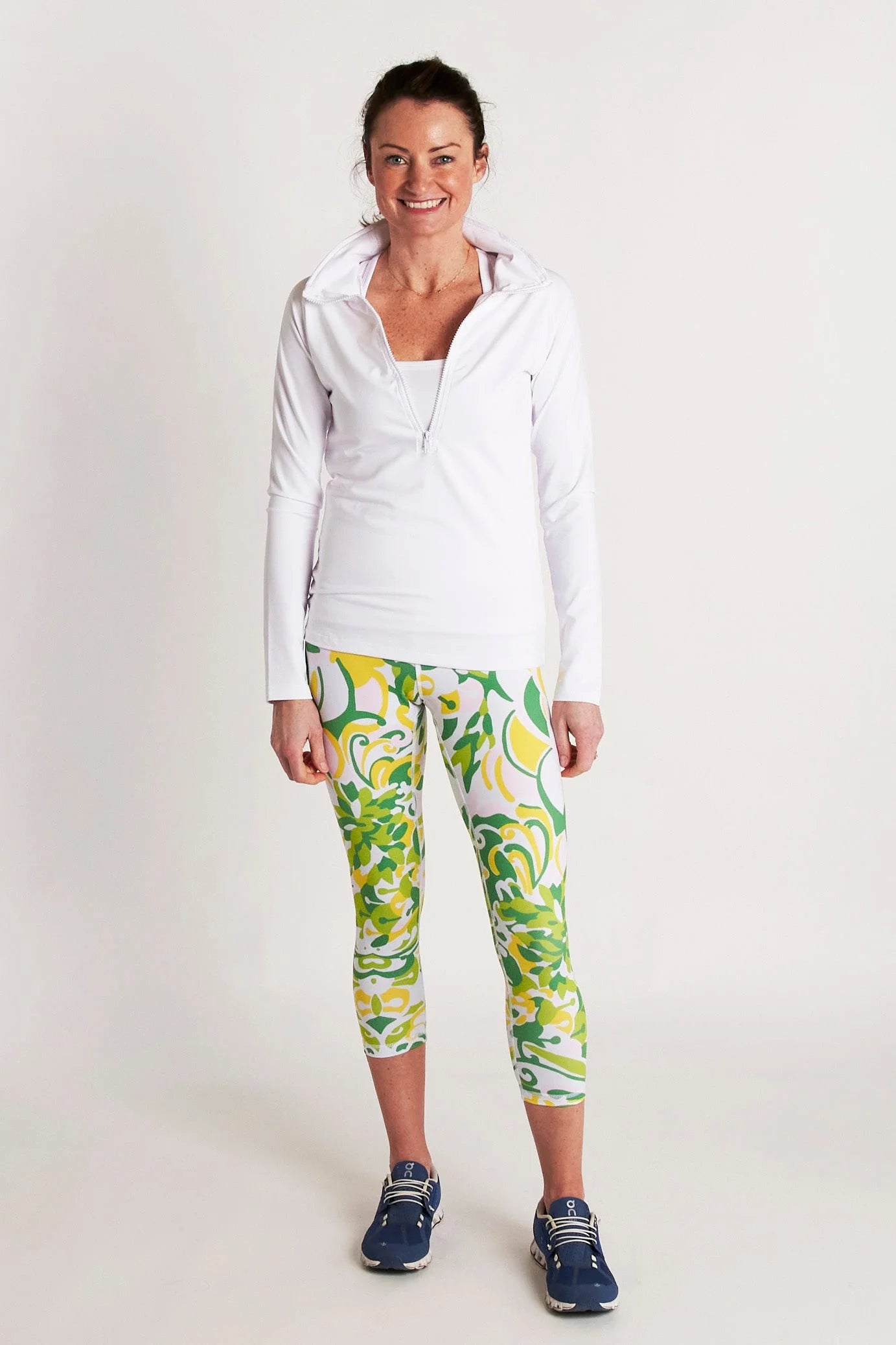 Sutra Half Zip in White