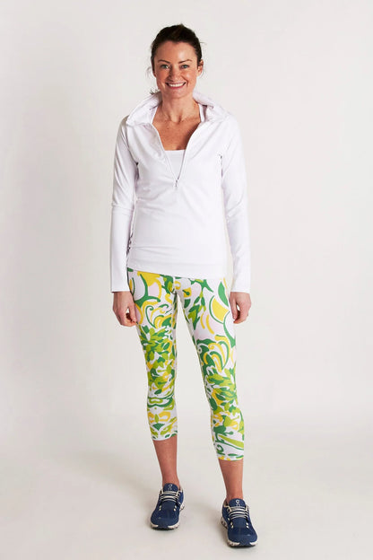 Sutra Half Zip in White