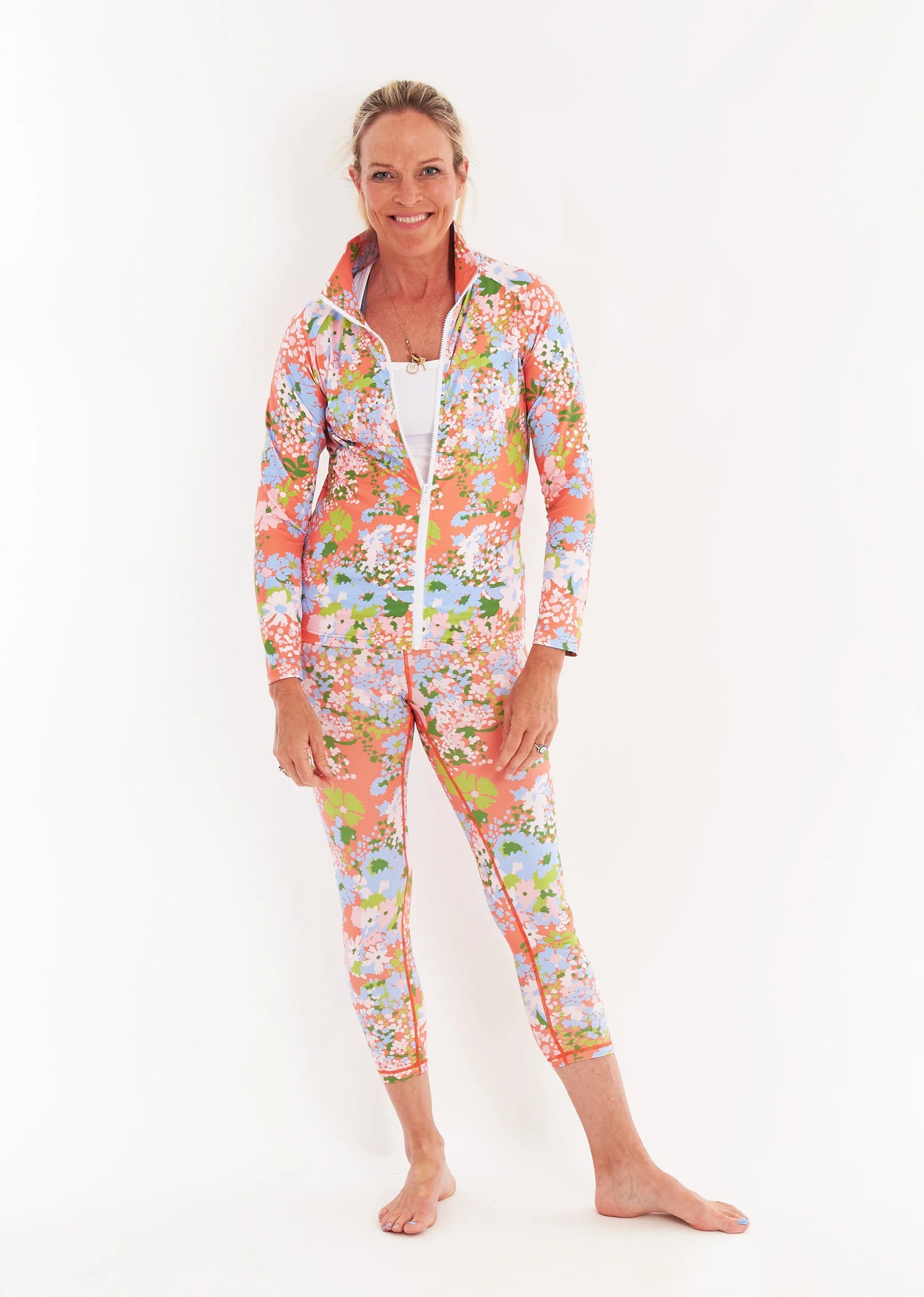 Lagoon Full Zip in Poppy Guava