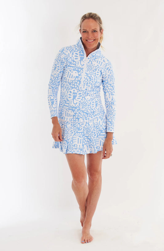 Sutra Half Zip in Menagerie Sky Top