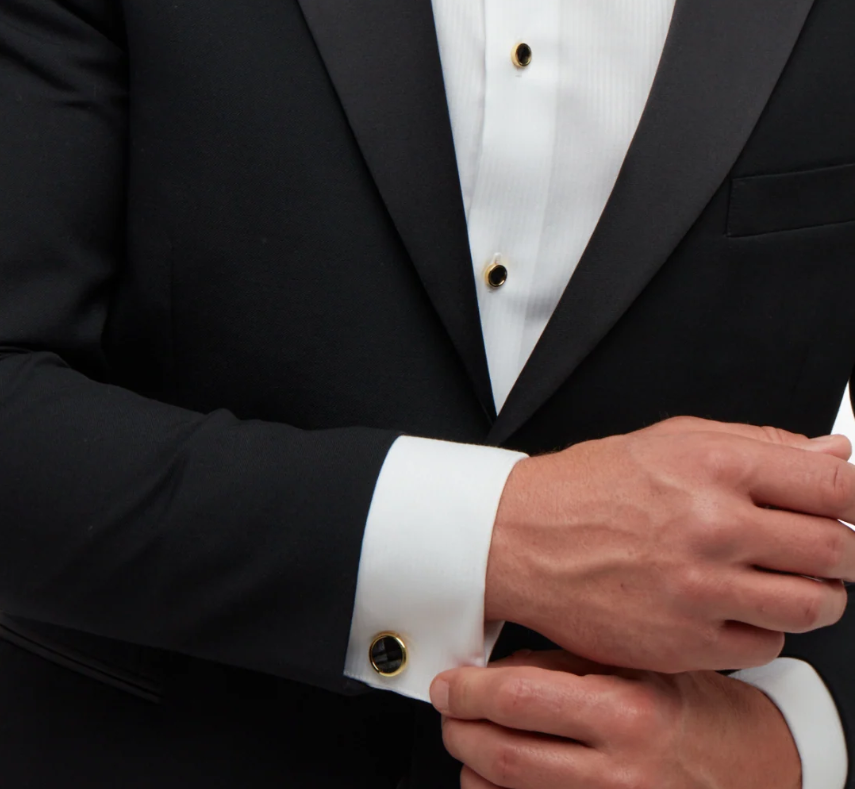 Chino Cufflink + Studs Set- Gold