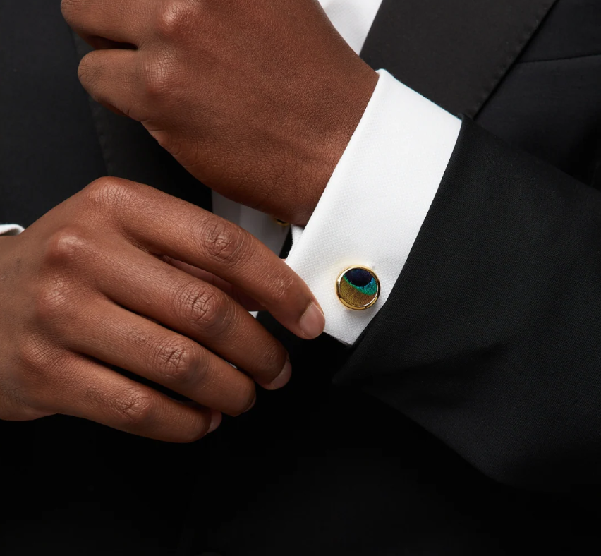 Capers Cufflink + Studs Set- Gold