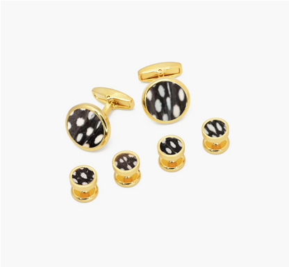 Bear Cufflink + Studs Set- Gold