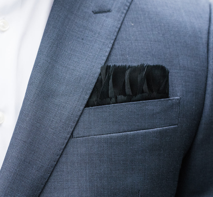 Obsidian Pocket Square