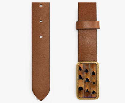 Trippin Tipsey Belt- Tan Pheasant