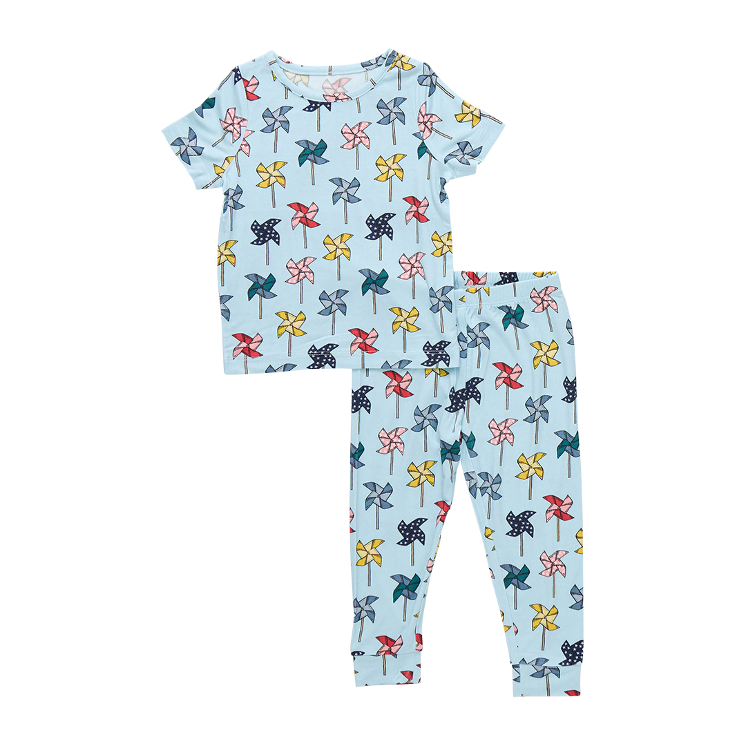 Kids Bamboo PJ Set- Pinwheels