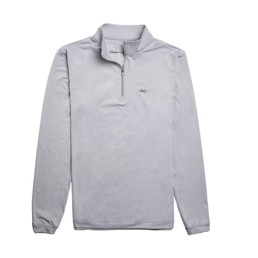 Performance Hybrid Quarter Zip- Mockingbird Gray