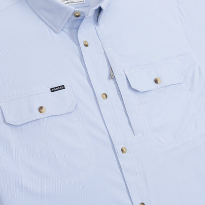 The Anchoa by Poncho- Blue Microcheck