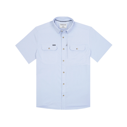 The Anchoa by Poncho- Blue Microcheck