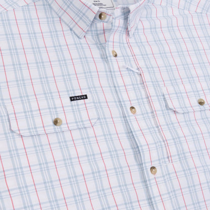 The Clinch Knot by Poncho- Red/Grey/Blue Plaid