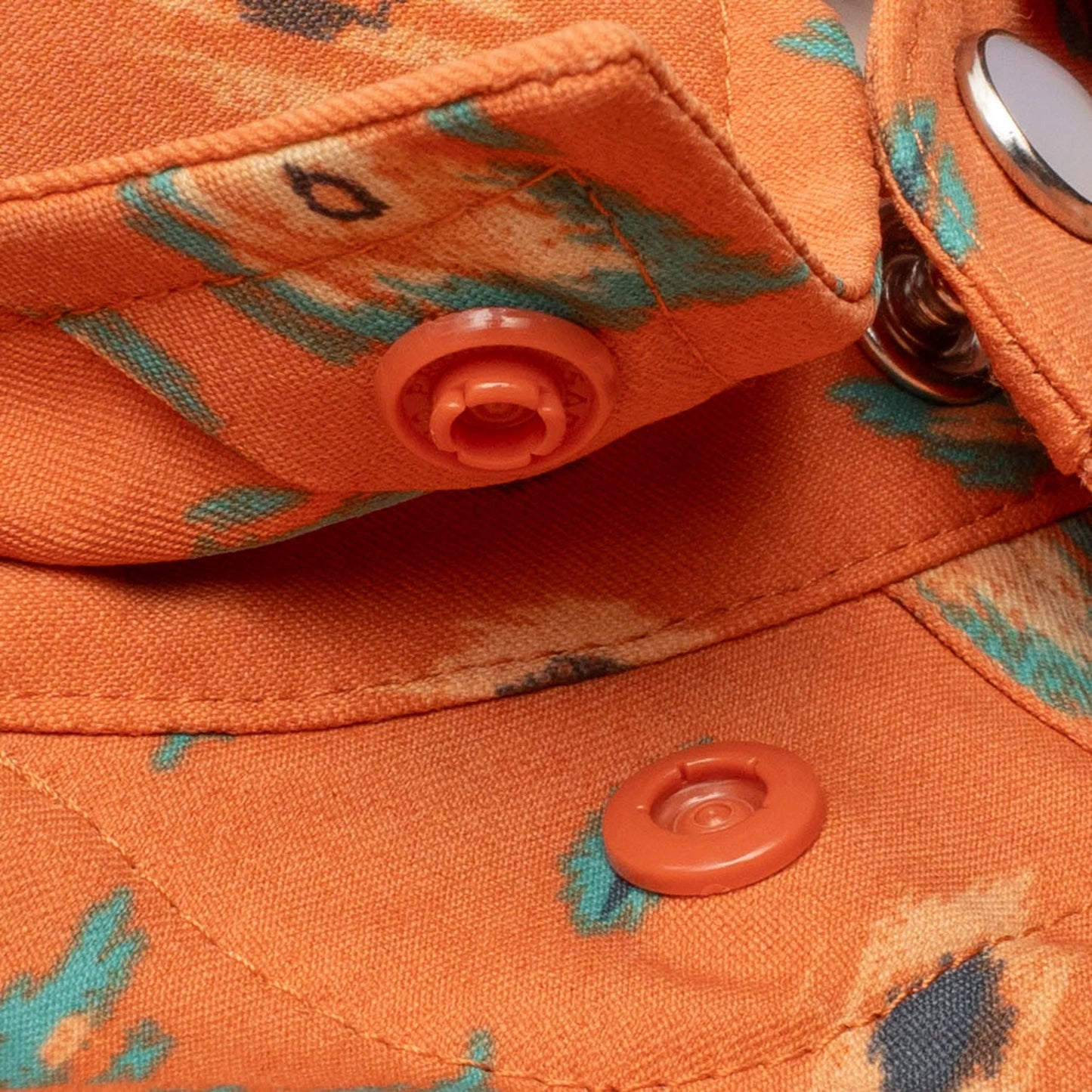 The Bisbee by Poncho- Orange Retro Diamond Print