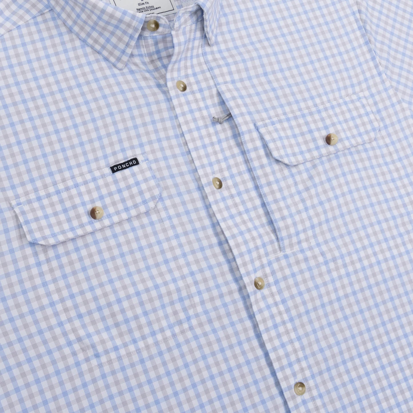 The Channel Cat by Poncho- Blue and Grey Plaid