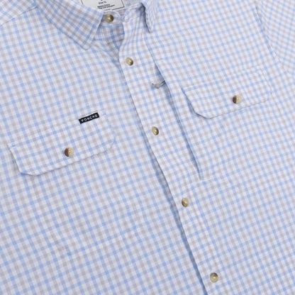 The Channel Cat by Poncho- Blue and Grey Plaid