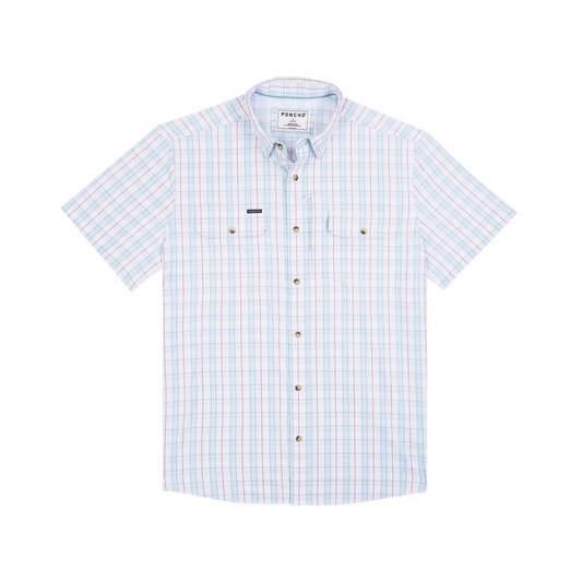The Clinch Knot by Poncho- Red/Grey/Blue Plaid