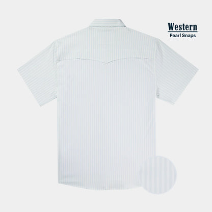 The Get in Line by Poncho- Baby Blue Vertical Stripe