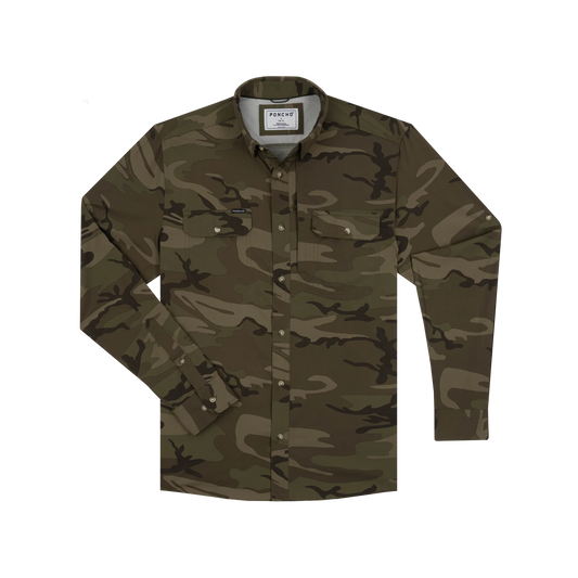 The Torcaza Long Sleeve by Poncho in Dark Camo