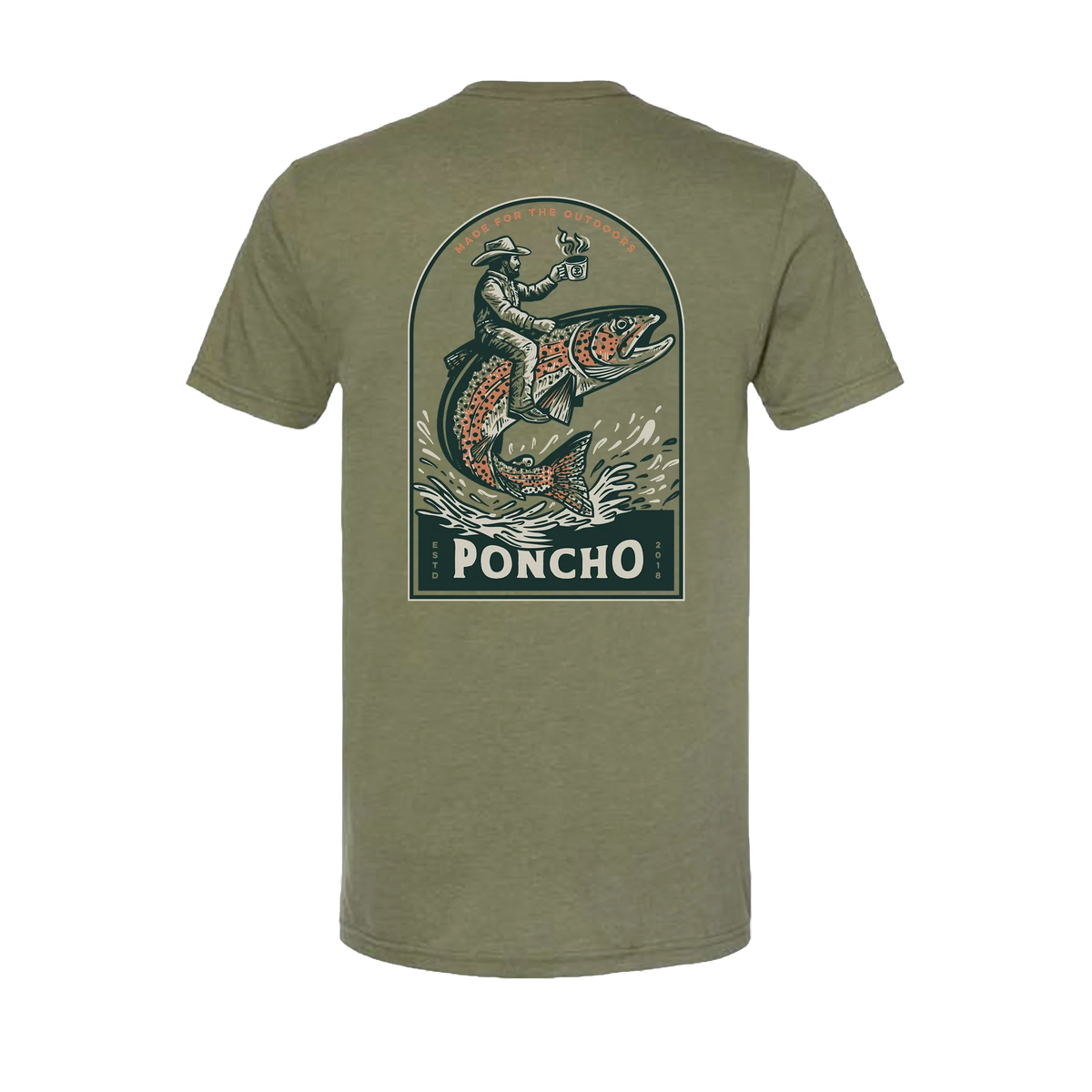 The Trout Rider T-Shirt by Poncho