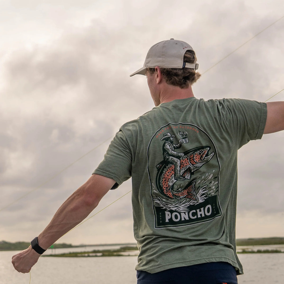 The Trout Rider T-Shirt by Poncho
