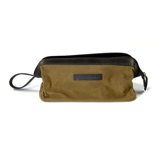 Waxed Canvas Utility Case- Brown
