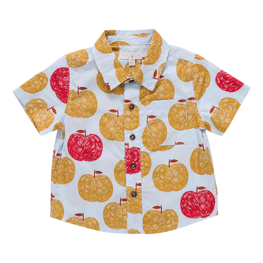 Boys Jack Shirt- Gold Apples