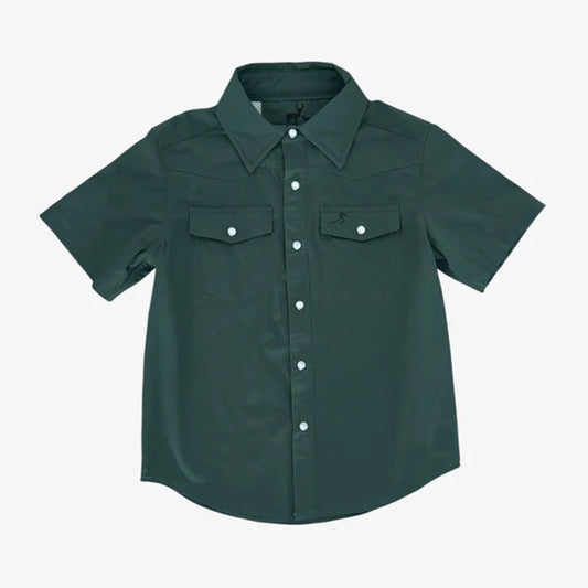 Performance Pearl Snap- Mallard Green
