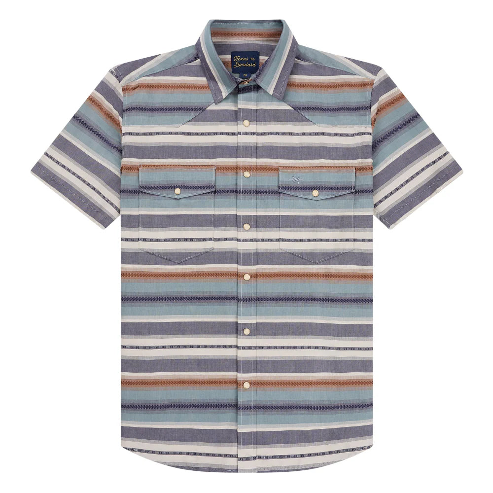 Signature Pearl Snap- Pecos Blue