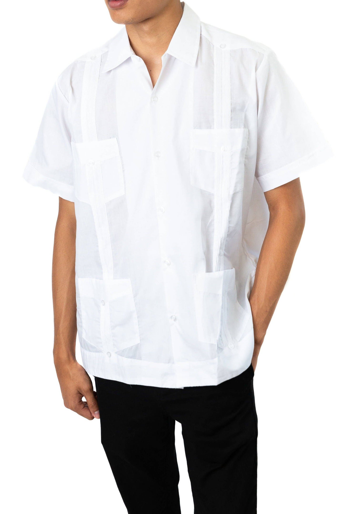 SIDREY Guayabera Classic Shirt - White