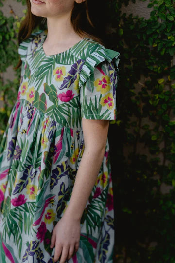 Girls Lotus Dress- Waterspout