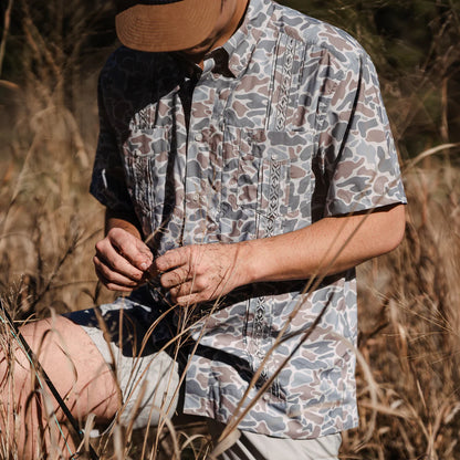 Guayabera Libre- Blue Camo Frio