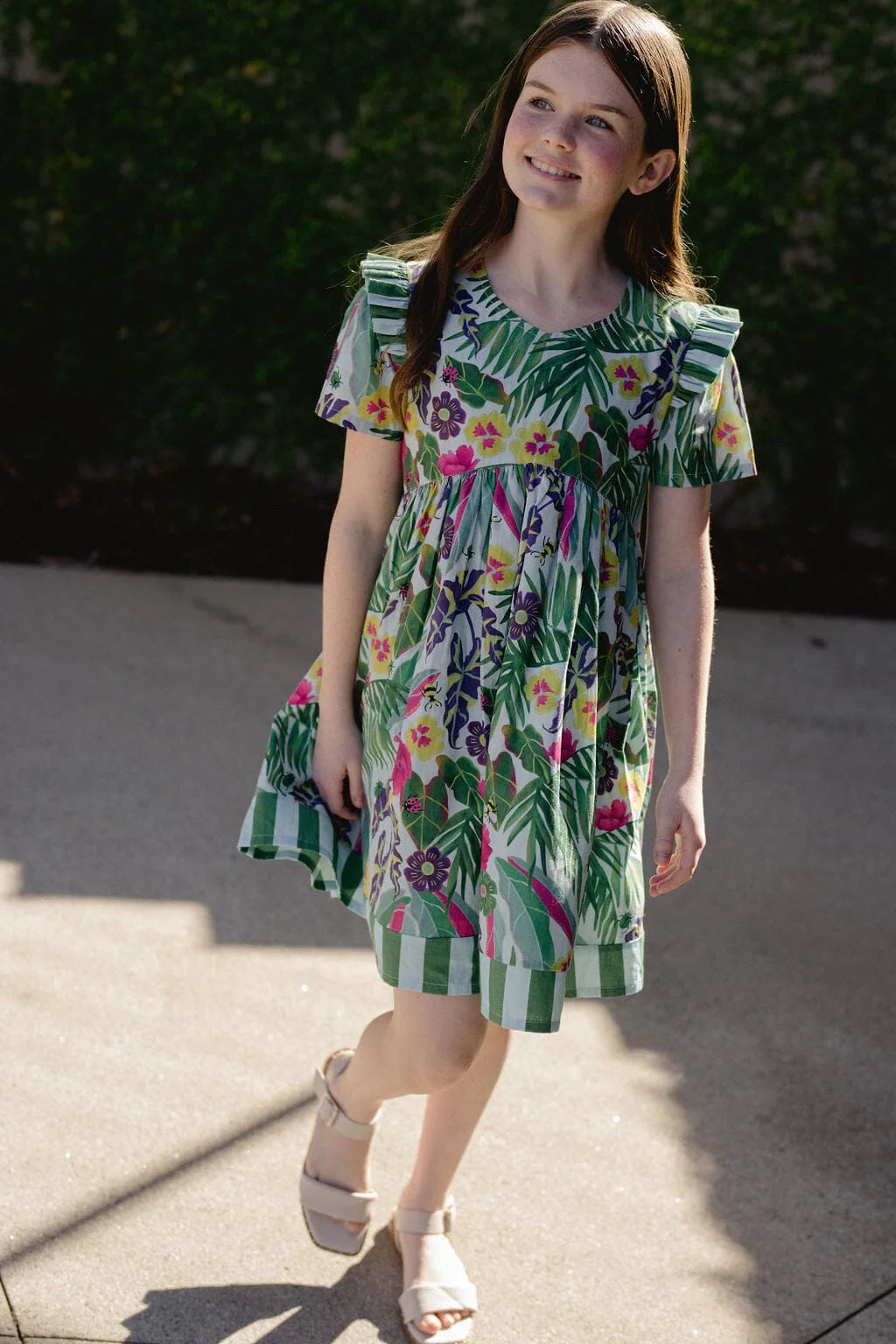 Girls Lotus Dress- Waterspout