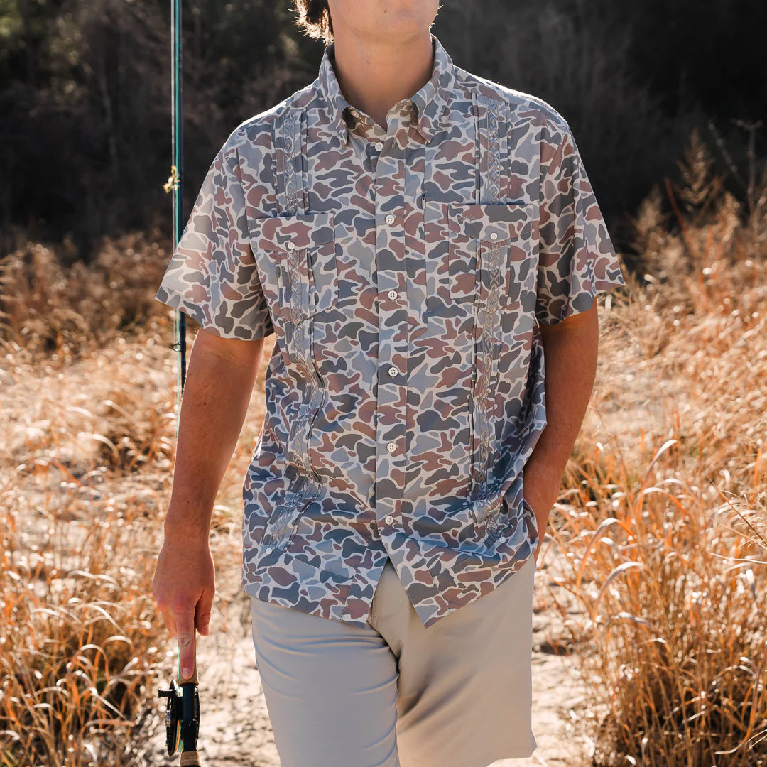 Guayabera Libre- Blue Camo Frio