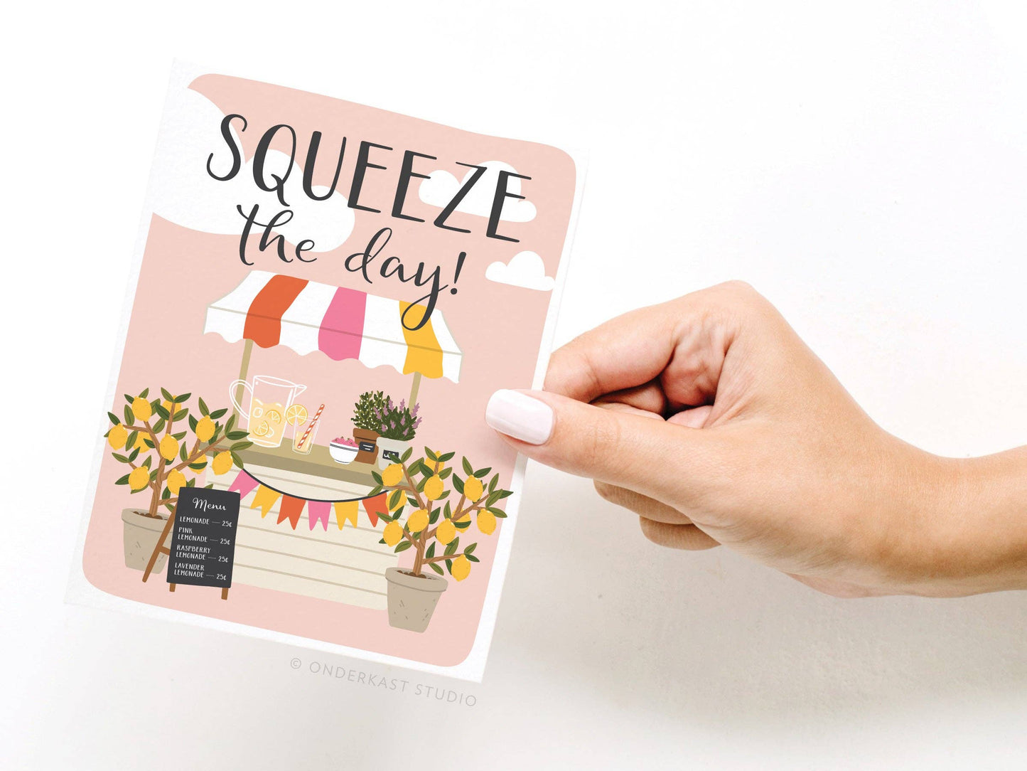 Squeeze the Day Lemonade Stand Greeting Card – FINAL STOCK