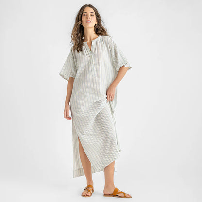 Womens Gaelle Kaftan- Riviera Stripe