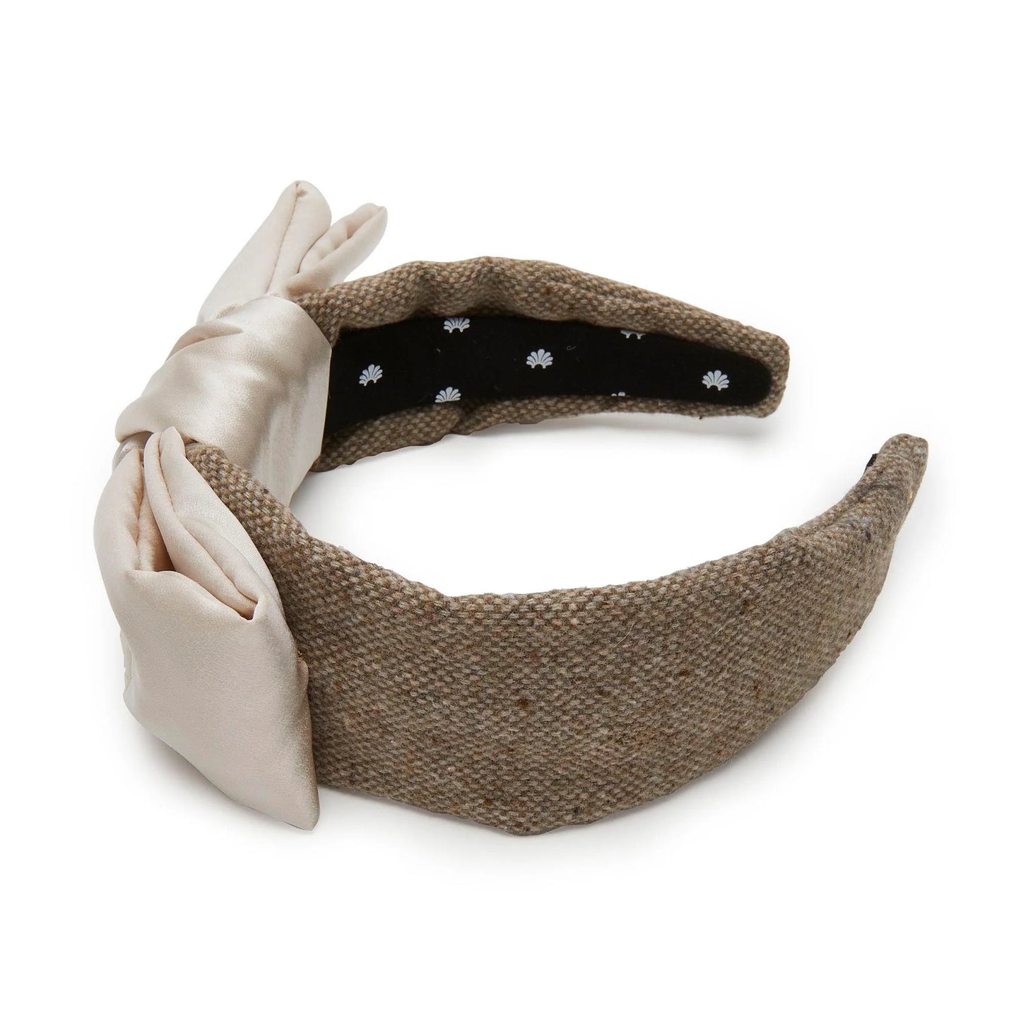 BISQUE HOLLY SATIN TWEED HEADBAND