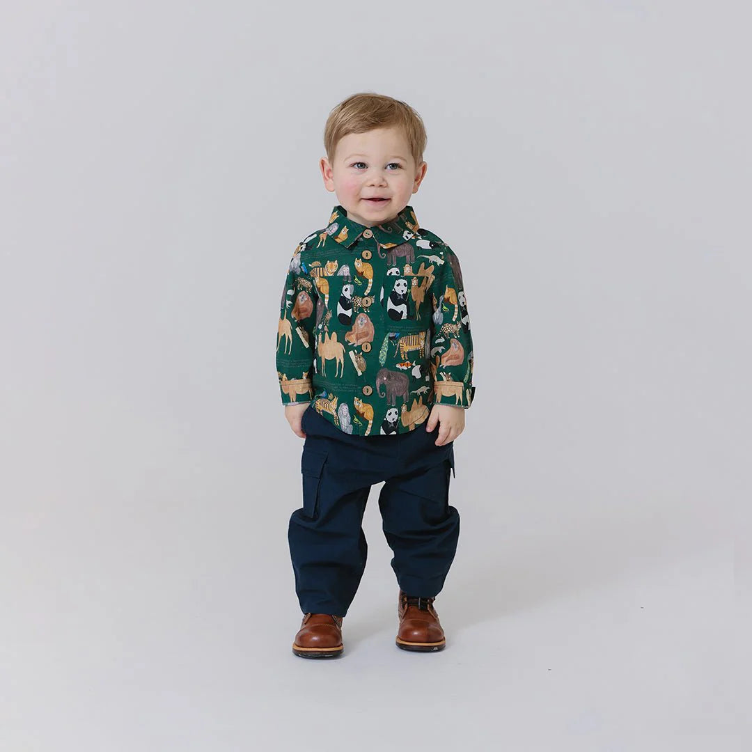 Baby Boys Jack Shirt- Animals of Asia