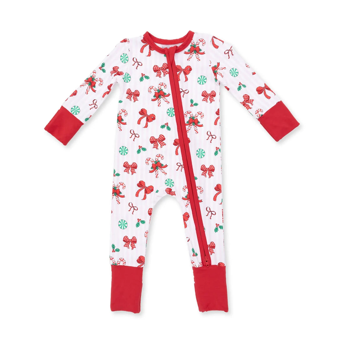 Bows + Candy Canes Convertible Romper