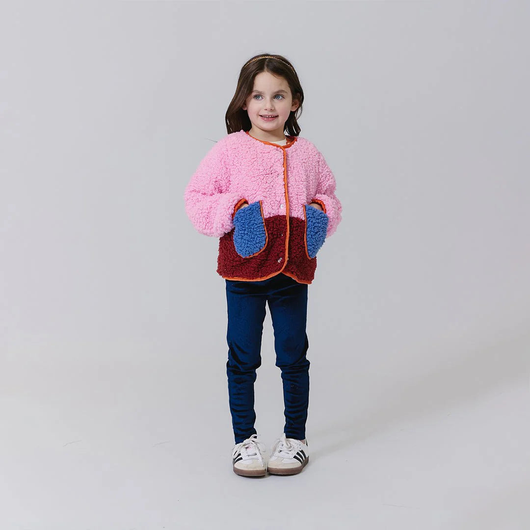 Girls Velour Legging- Navy