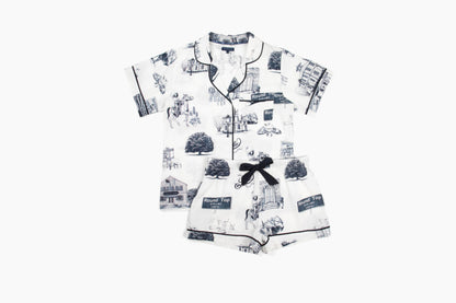 KK PJ Short Set-  Round Top Toile