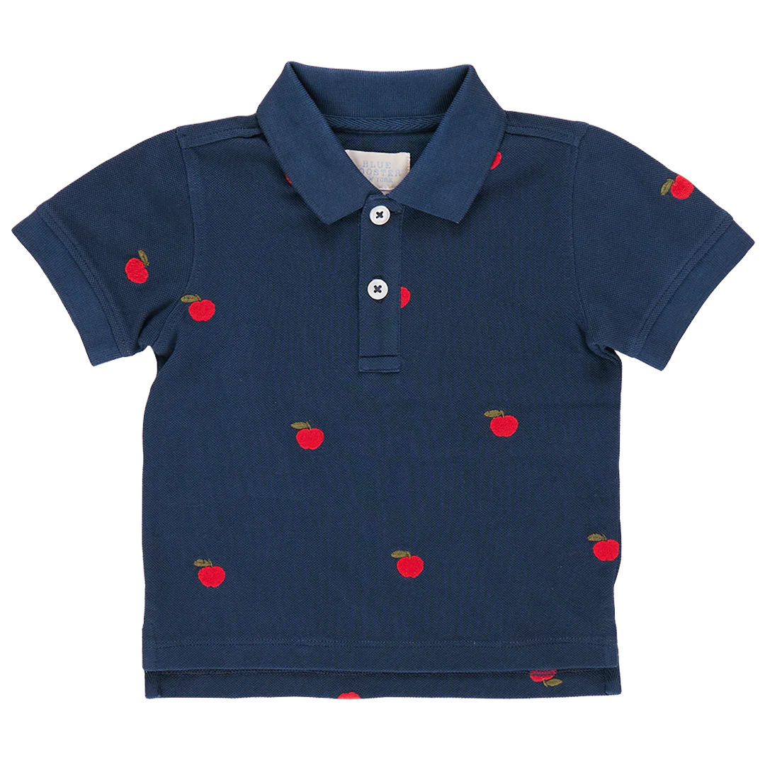 Boys Alec Shirt- Apples Embroidery