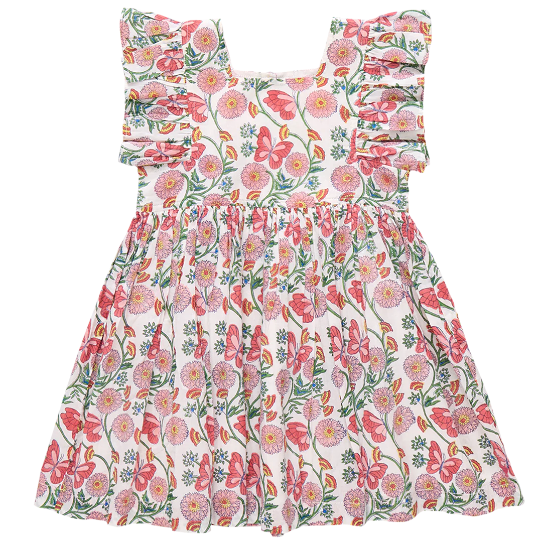 Girls Elsie Dress-Butterfly Vines