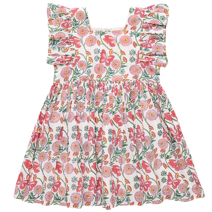 Girls Elsie Dress-Butterfly Vines