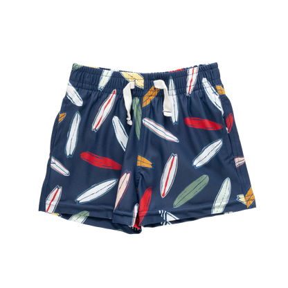 Baby Boy Swim Trunk- Navy Surfboard
