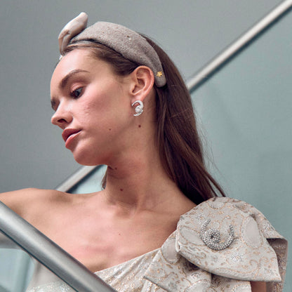 CRYSTAL LOOP-DE-LOOP PAVE BROOCH