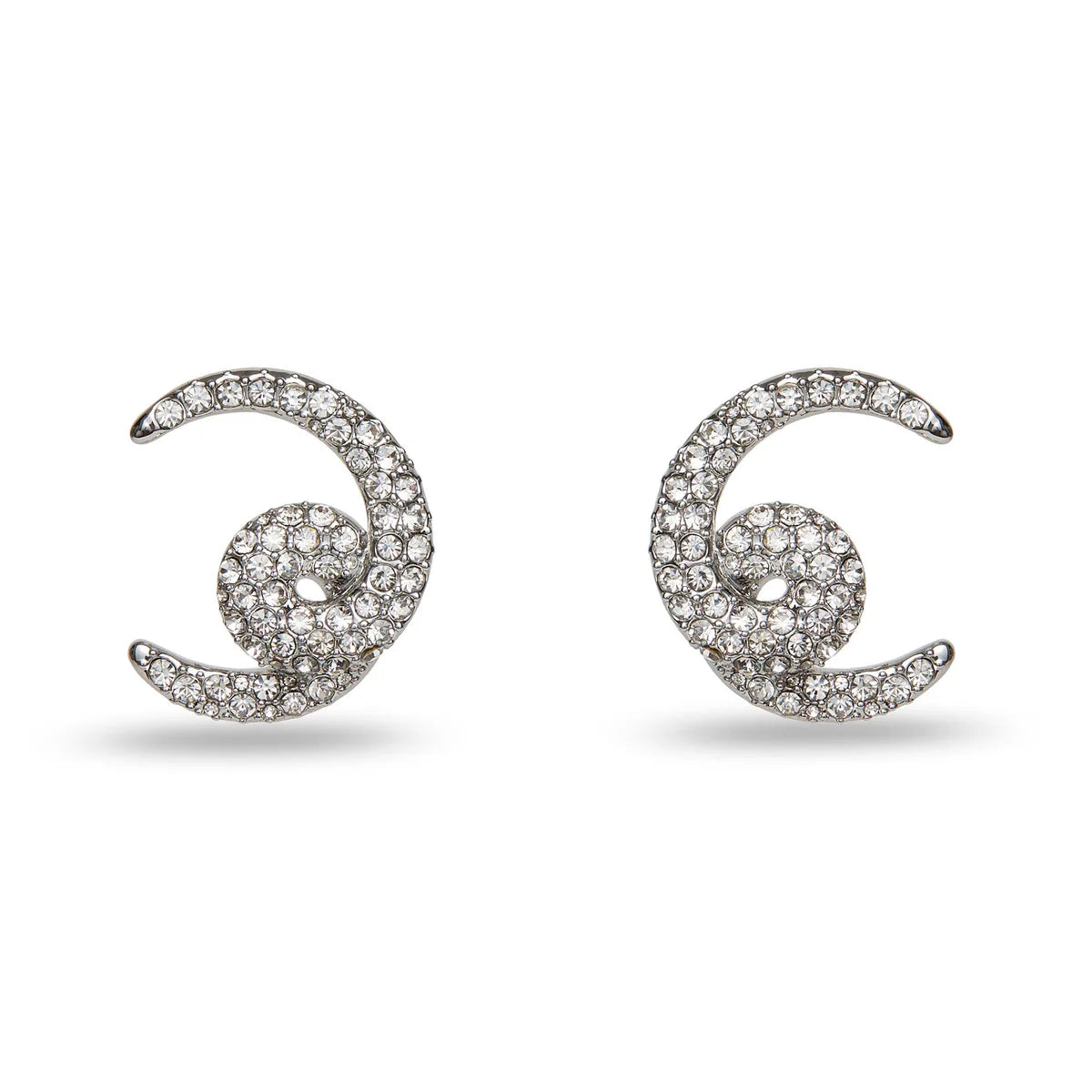 CRYSTAL LOOP-DE-LOOP PAVE EARRINGS
