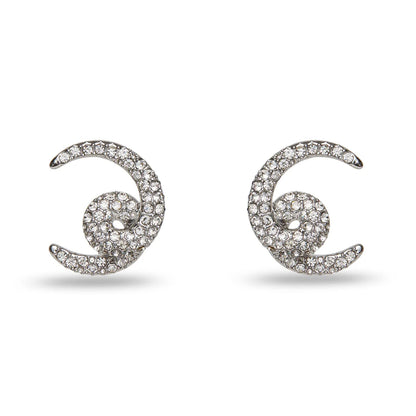 CRYSTAL LOOP-DE-LOOP PAVE EARRINGS