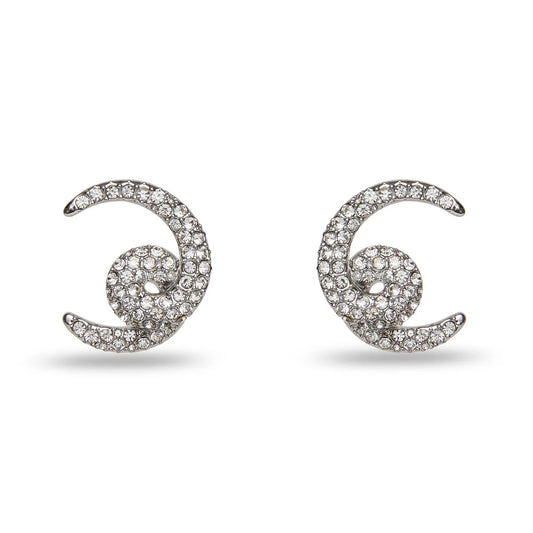 CRYSTAL LOOP-DE-LOOP PAVE EARRINGS